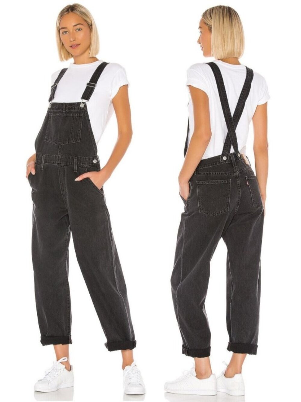 LEVI'S Premium Baggy Overall In Loose Cannon Black Size Small